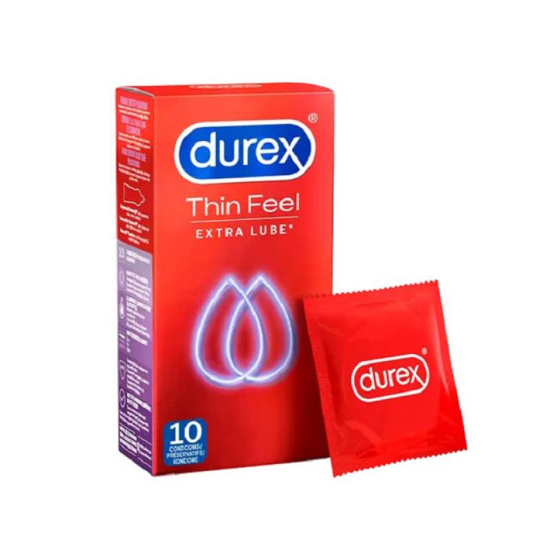 Durex - Thin Feel Extra Lubricant Condoms 10 Pcs 2