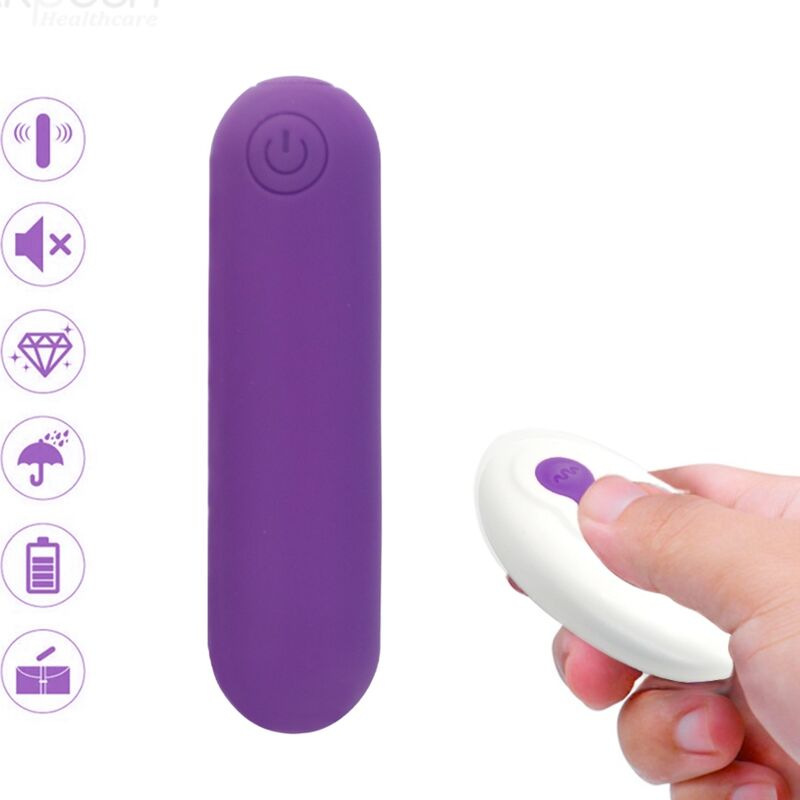 Armony - splash joline vibrator bullet silicone remote control 10 vibrations 6.5 x 1.5 cm purple