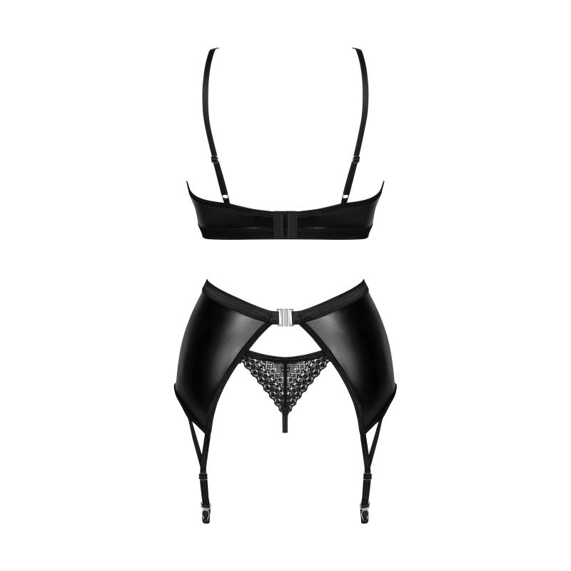 Obsessive - Norides 3-Piece Garter Set Black Xl/2xl