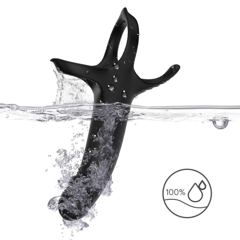 Armony - Dildo With Ring & Vibrator Black 8