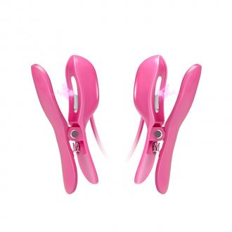 Romantic Wave Vibrating And Eletric Shock Nipple Clamps Fuch