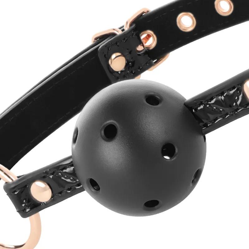 Begme Black Edition Ball Gag Vegan Leather 5