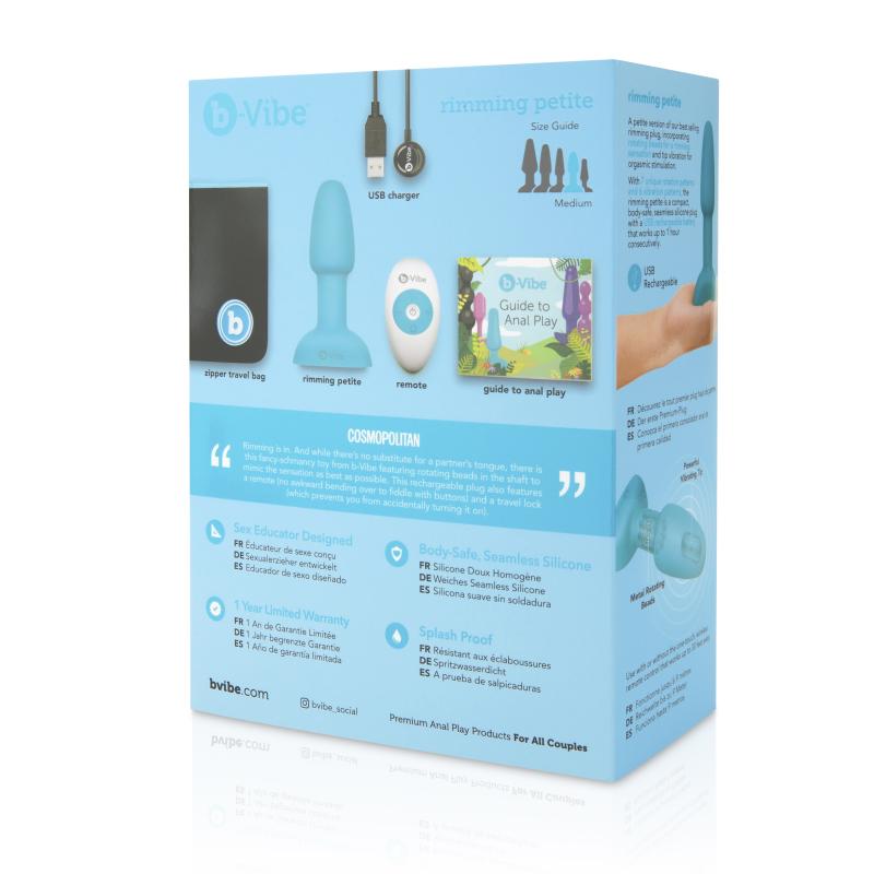 B-Vibe - Rimming Petite Remote Control Plug Teal 1