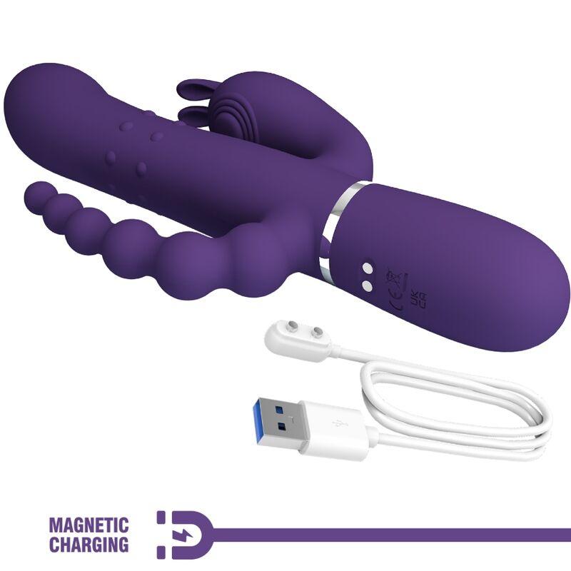 Pretty love - cammy triple vibrator multifunction 4 in 1 purple 7