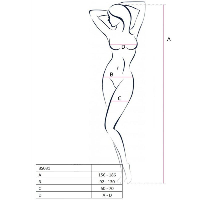 Passion Bs031 Bodystockings Červená 1