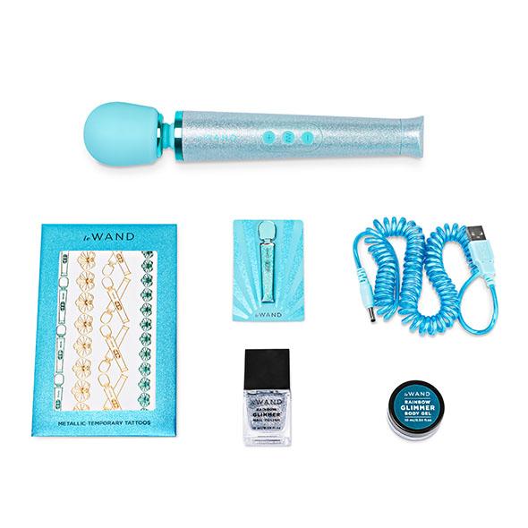 Le Wand - Petite All That Glimmers Rechargeable Vibrating Massager Blue