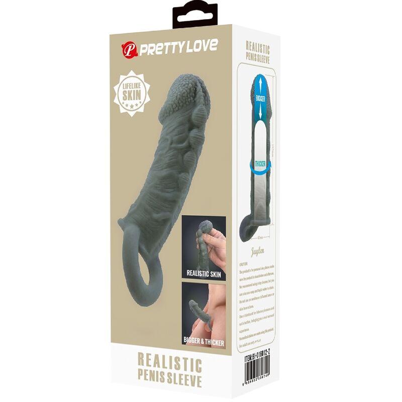 Pretty love - realistic penis enlarger and delay sleeve grey 7