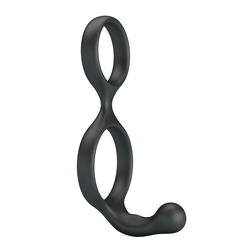 Crazy bull - florian double cock and ball ring black 3