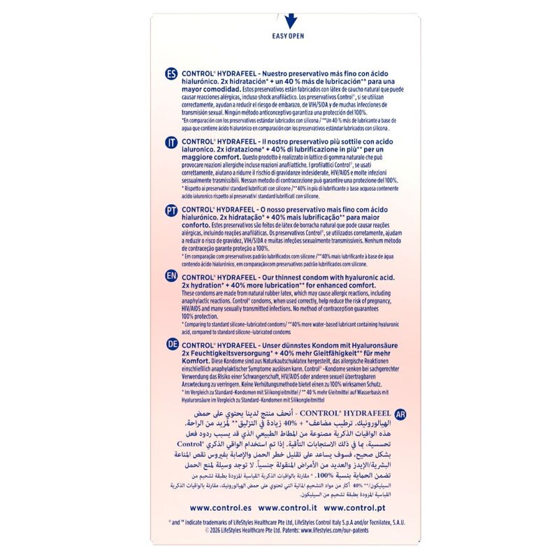 Control - hydrafeel ultra thin condoms with hyaluronic acid 10 pcs 3