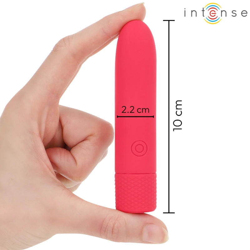 Intense - symone usb rechargeable vibrating bullet 8 vibrations red 10 x 2.2 cm 3