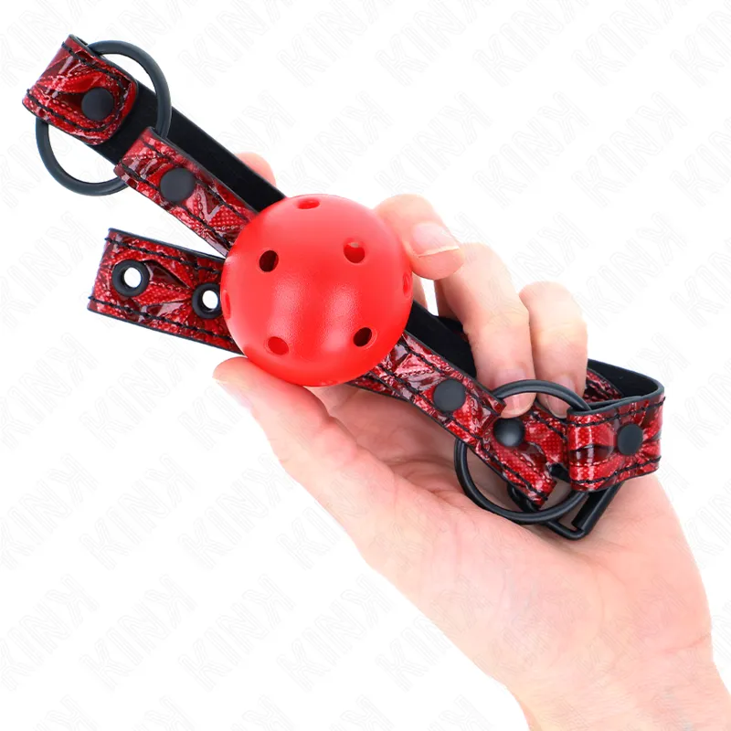 Kink - Diamond Pattern Ball 4.5 Cm Gag Model 1 64.5 Cm Adjustable 42-60 Cm