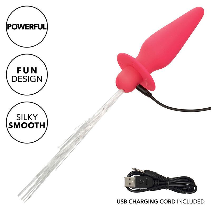 Calexotics - Southern Lights Light Up Anal Plug 10 Vibrations Silicone Pink 6