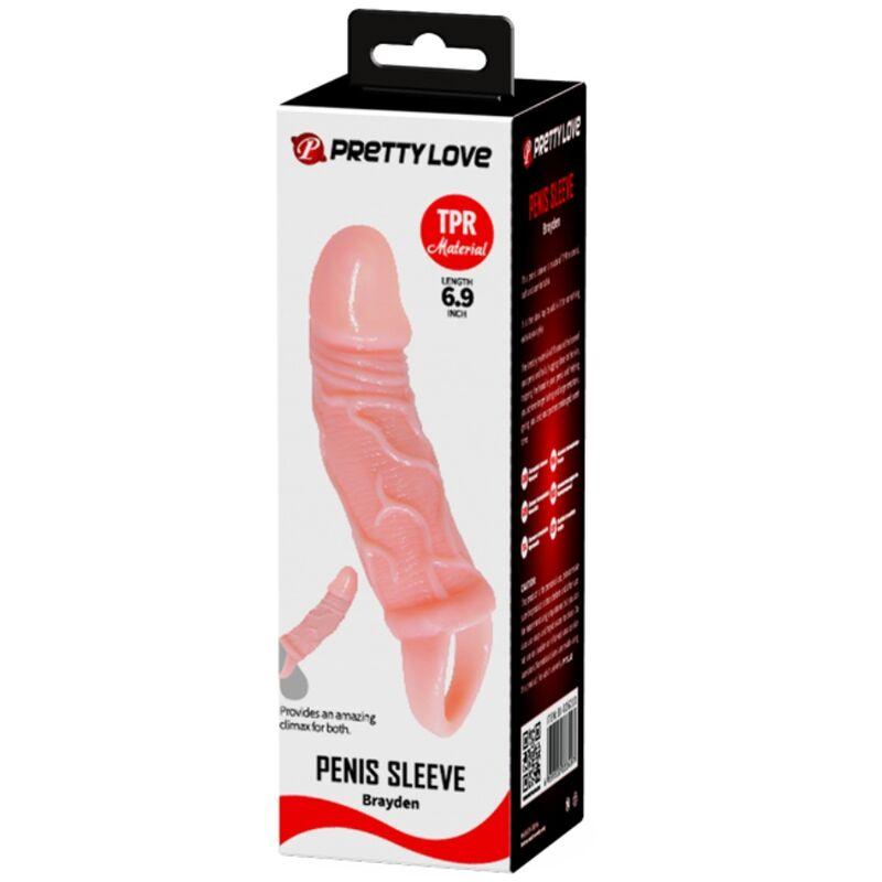 Baile Silicone Penis Sleeve With Ball Straps 13.5 Cm