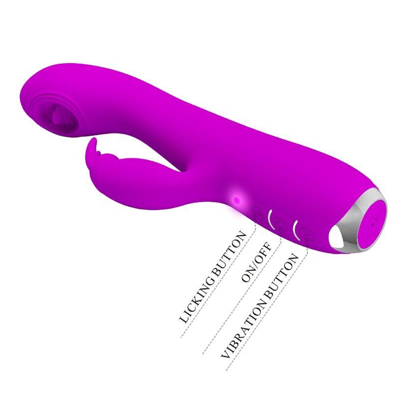 Pretty Love - Rachel Rechargeable Vibrator With Purple Sucker 5