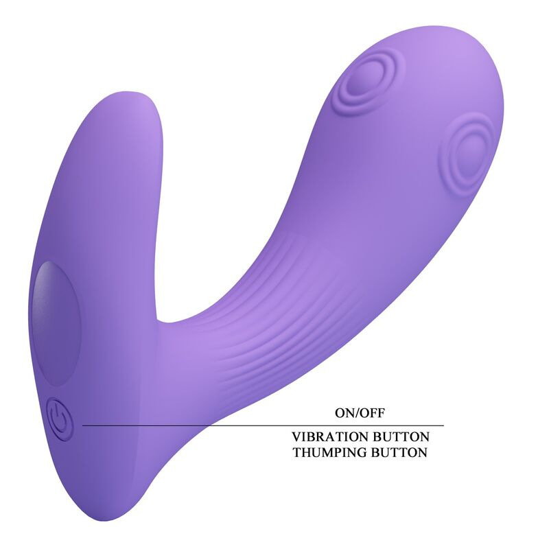 Pretty love - andromeda rechargeable dual stimulation vibrator purple 4
