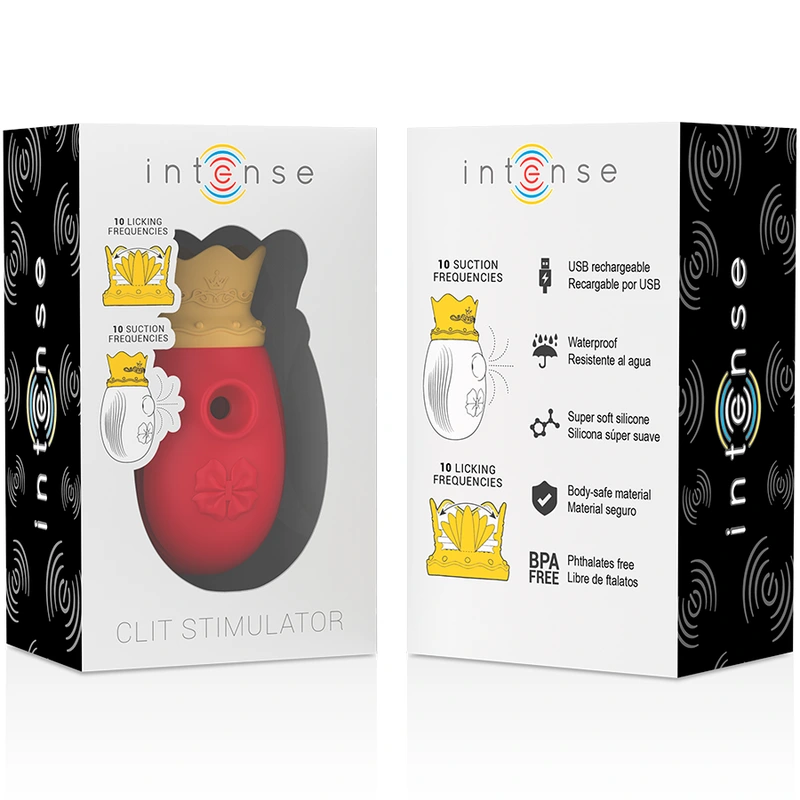 Intense - clitoris stimulator 10 suction and licking modes - red 7