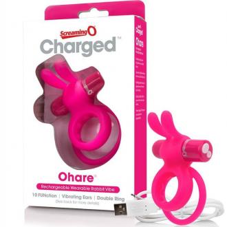 Screaming O Rechargeable Vibrating Ring With Rabbit - O Hare