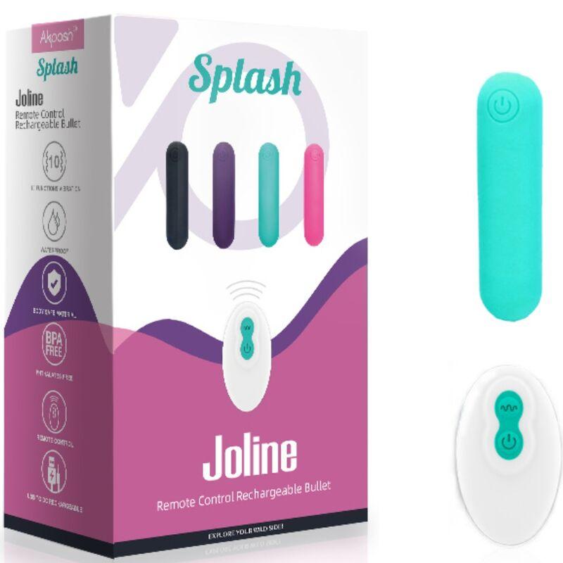 Armony - splash joline vibrator bullet silicone remote control 10 vibrations 65 x 15 cm green 4