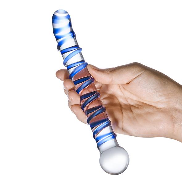 Glas - Mr. Swirly G-Spot Glass Dildo - Sklenené Dildo 11