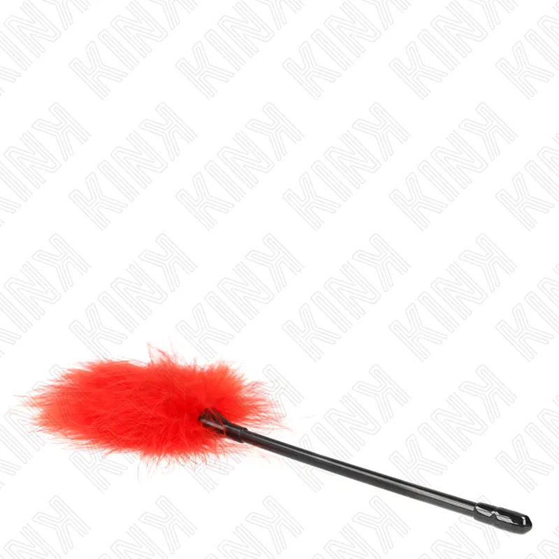 Kink - Red Tickle Feathers Used For The Bondage Kit 27 Cm 3