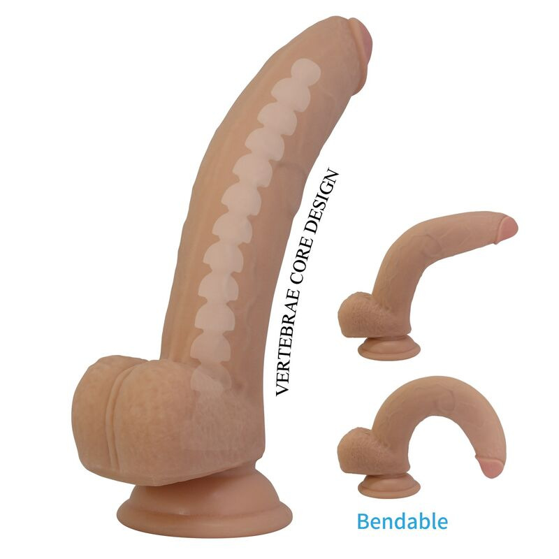 Pretty love - ellcument realistic flexible dildo 18 cm Ø 4.5 cm tpe natural 6