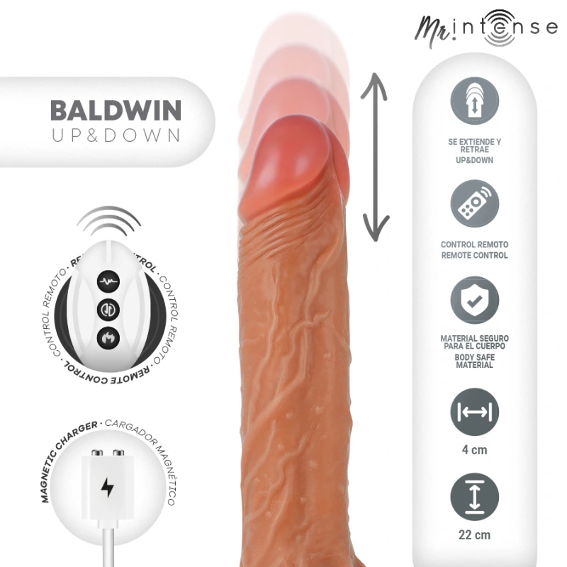 Mr intense - baldwin realistic penis remote control 22 cm -o- 4 cm 2