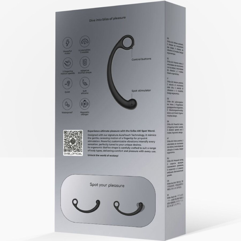 Snail vibe - axi vibrating massage wand black 6