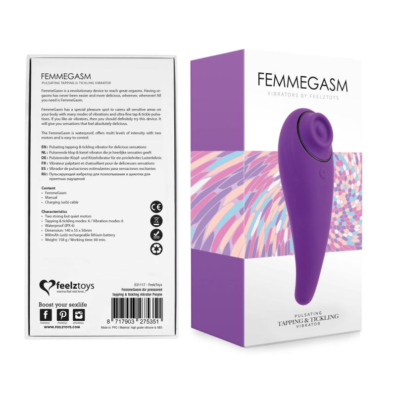 Feelztoys - Femmegasm Tapping & Tickling Vibrator Purple 4