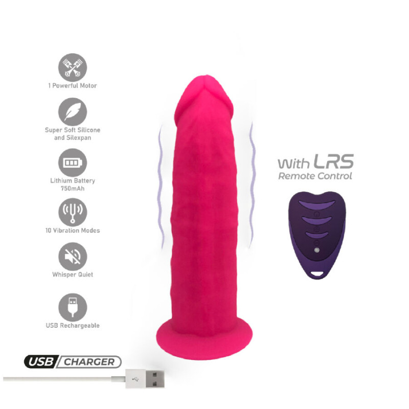 Silexd - realistic penis model 2 pink + remote control lrs 17 cm 1