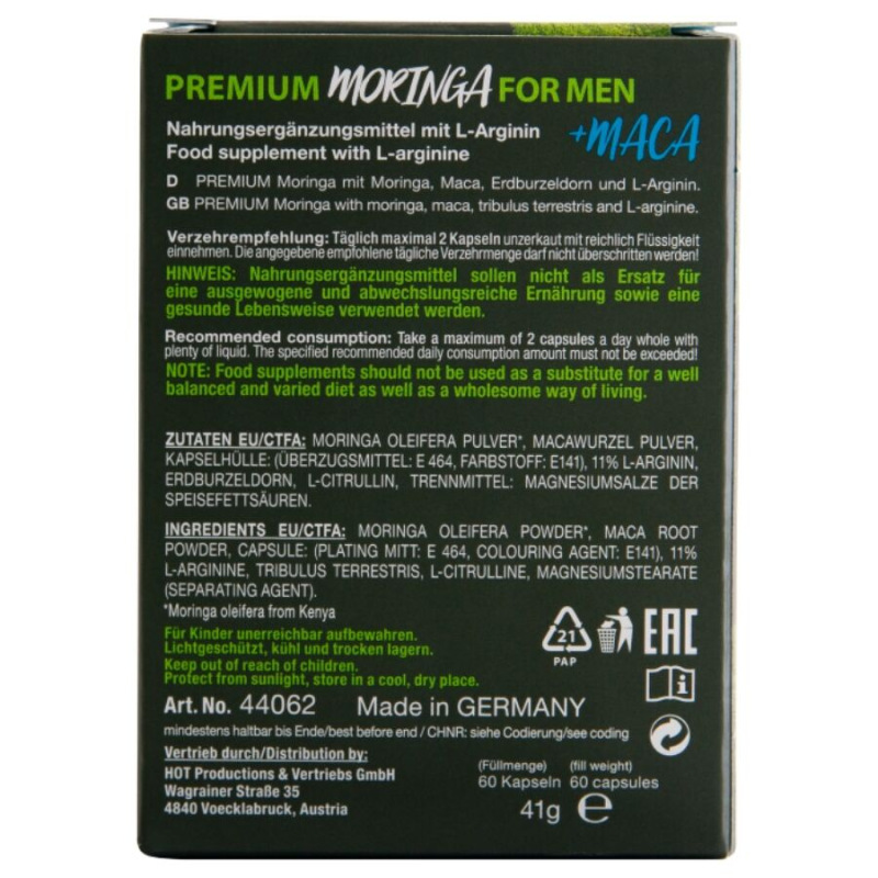 Hot - moringa men caps man 60 units 2