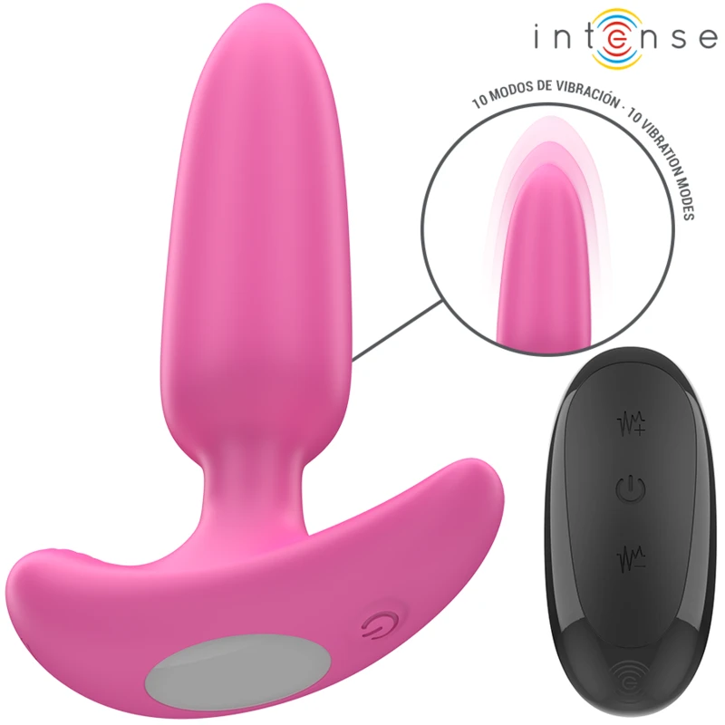 Intense - ross anal plug 10 vibrations pink remote control 1