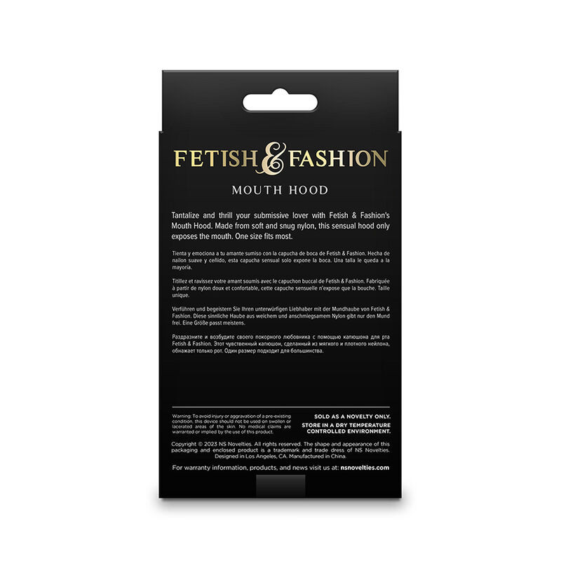 Ns novelties - fetish & fashion mouth hood nylon black 2