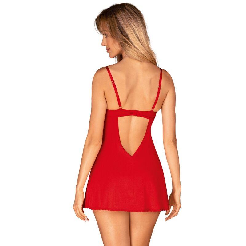 Obsessive - Ingridia Chemise & Thong Red Xl/Xxl