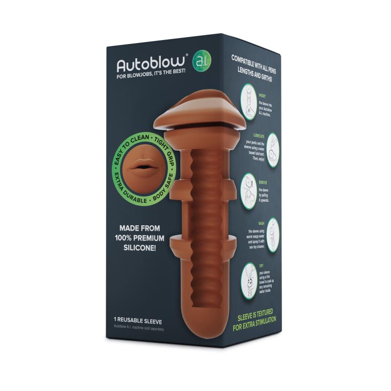 Autoblow - A.I. Silicone Mouth Sleeve Brown