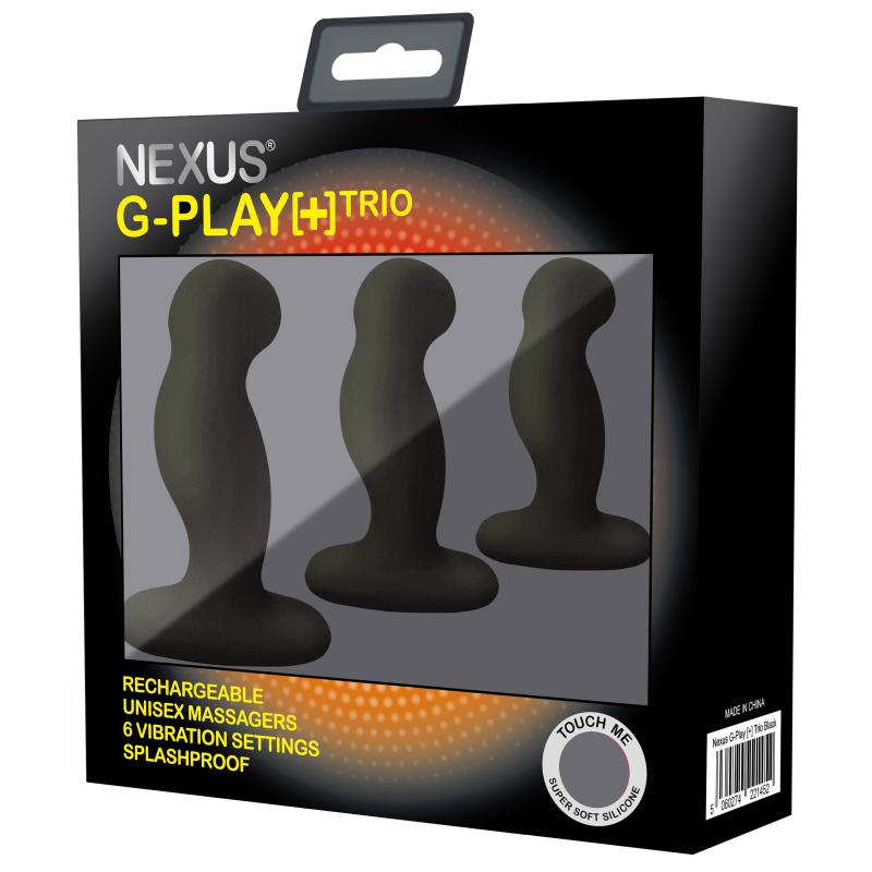 Nexus - G-Play Trio Plus Unisex Vibrator Pack S/M/L Black 4