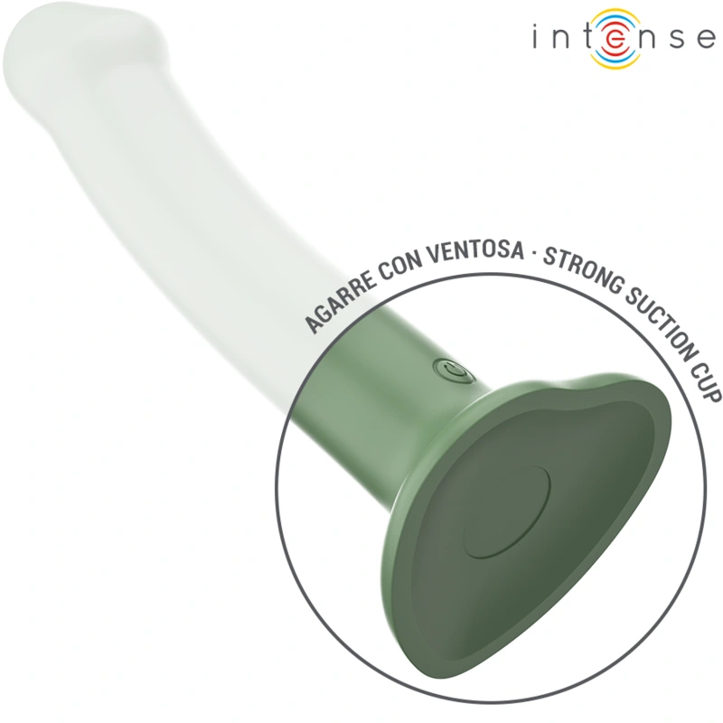 Intense - becca vibrator with suction cup 10 vibrations green remote control 4