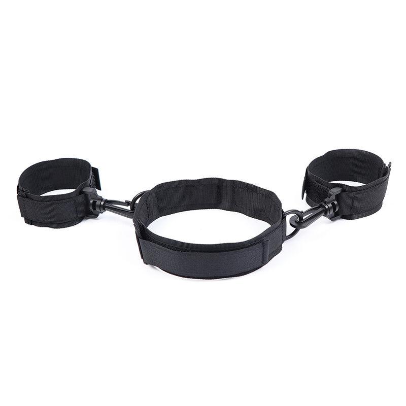 Ohmama Fetish Nylon Collar With Wrist Restraints 13