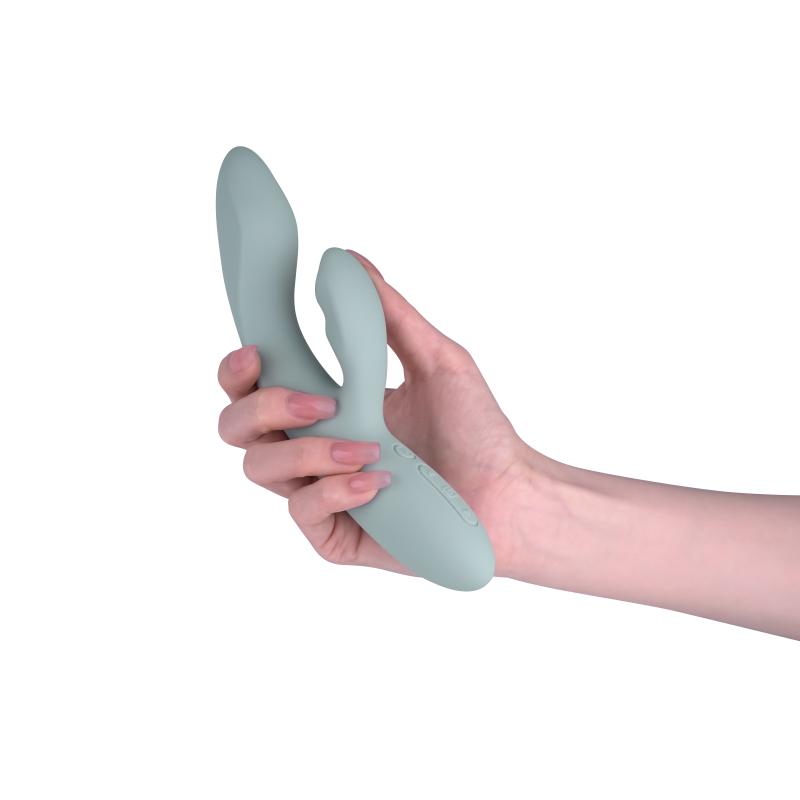 Svakom - Chika App-Controlled Warming G-Spot And Clitoris Vibrator Turquoise Grey 5
