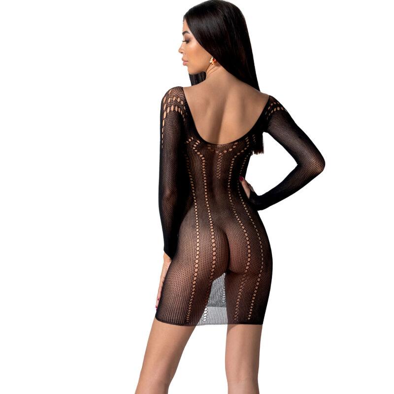 Passion - Bs101 Bodystocking Black One Size - Sieťovené Erotické Šaty 1