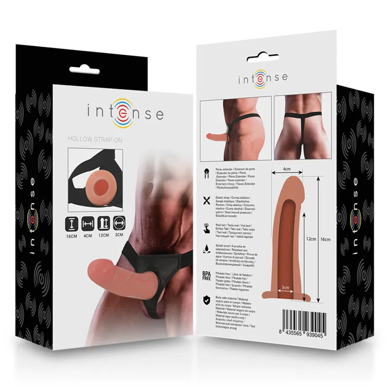 Intense - Hollow Strap-On Extender 16 X 3 Cm 7