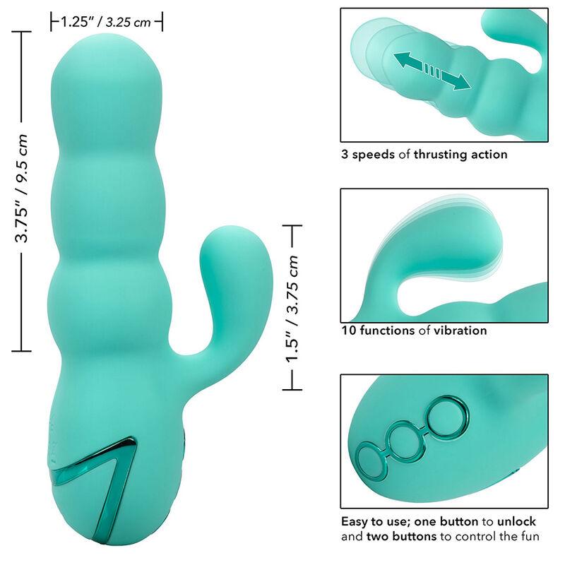 California Exotics - Del Mar Diva Vibrator Rabbir Aqua Green By California Dreaming 8