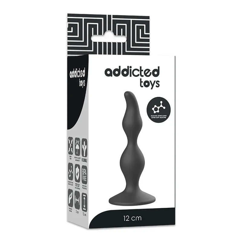 Addicted Toys Anal Sexual Plug 12cm Black - Análny Kolík