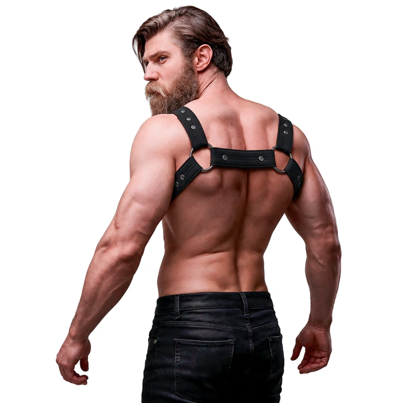 Fetish submissive attitude - adjustable neoprene chest sports harness for men 5