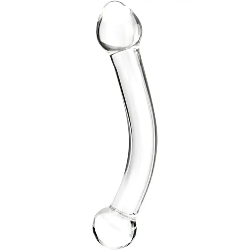 Glas - Curved G-Spot Stimulator Glass Dildo - Sklenené Dildo