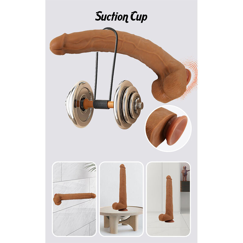 Pretty love - viggo realistic soft-touch skin-sliding dildo 36,5 cm brown 10