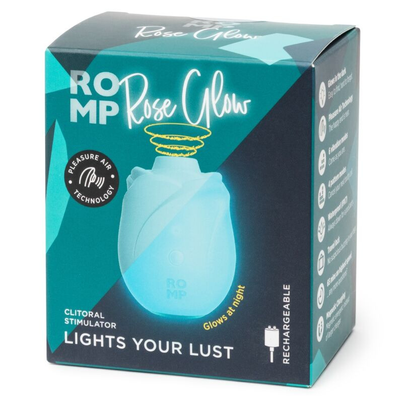 Romp - rose glow clitoral suction tool glow in the dark 8