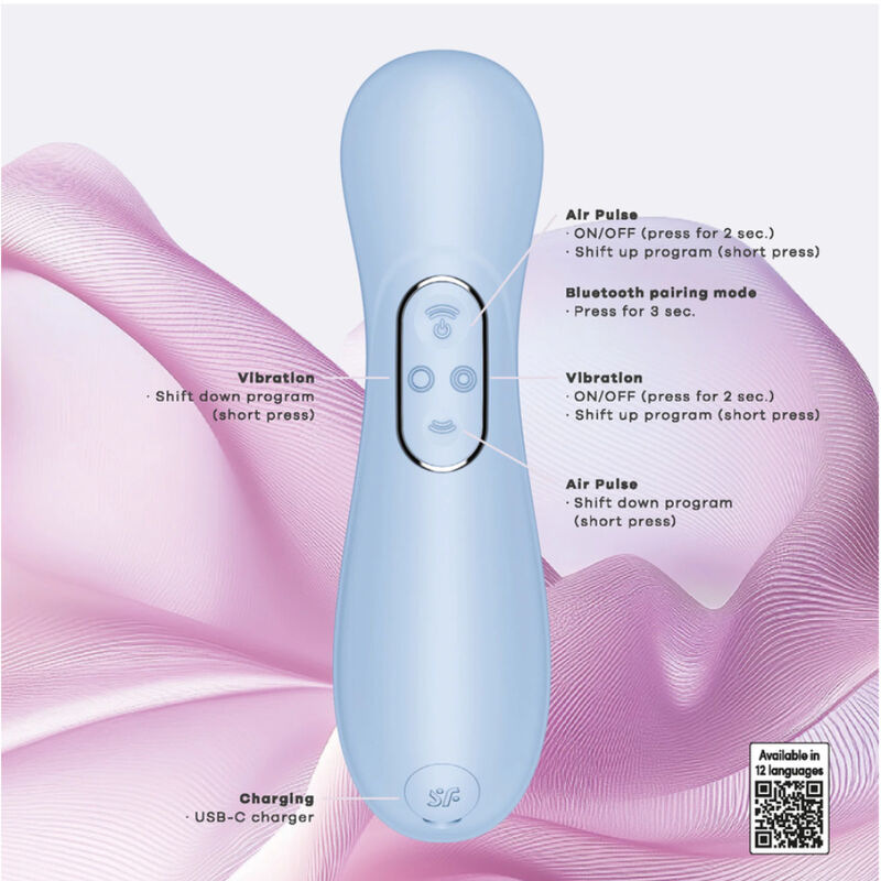 Satisfyer - pro 2 generation 4 clitoral stimulator serene blue 6