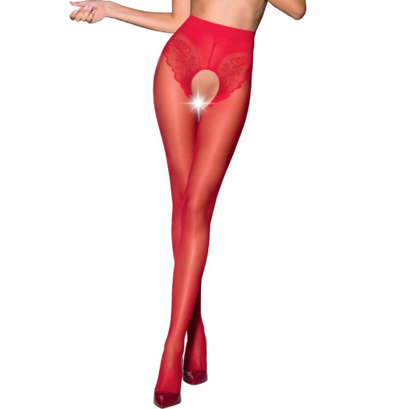 Passion - Tiopen 006 Stocking Red 3/4 (30 Den)