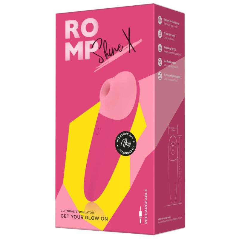 Romp - shine x clitoral suction 10 levels pink 9