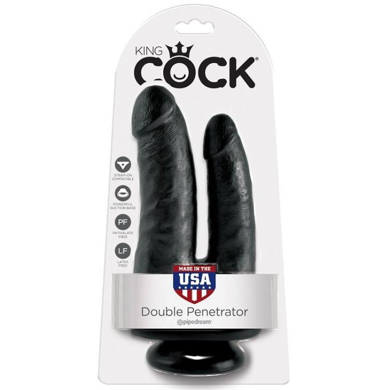 King Cock Double Penetrator Black